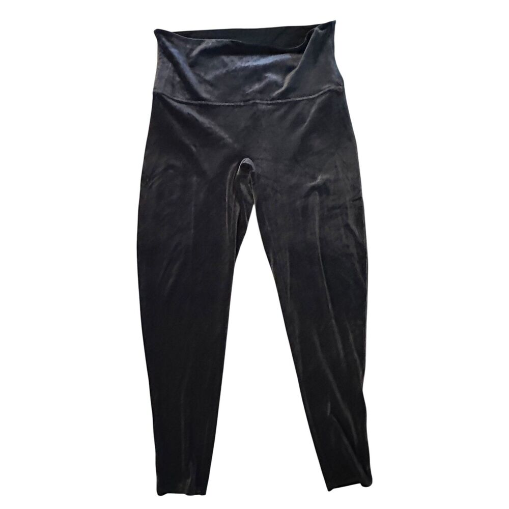 Spanx Dark Grey Wide Band Waist Velvety‎ Stretch Dressy Leggings Plus Size 2X